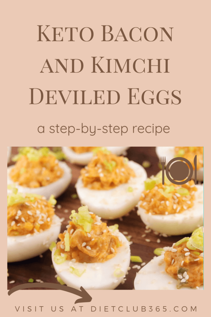 Keto Bacon and Kimchi Deviled Eggs