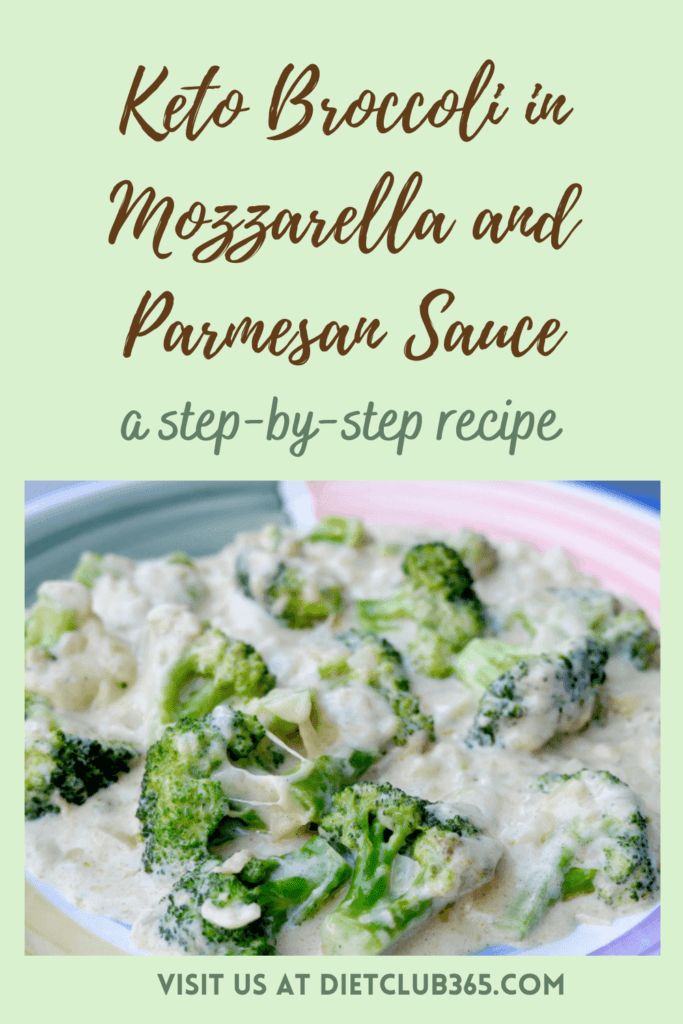 Keto Broccoli in Mozzarella and Parmesan Sauce