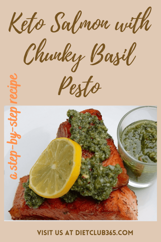Keto Salmon with Chunky Basil Pesto 1